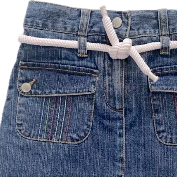 Gymboree Wish You Were Here Rope Belt Denim Skort 2006 Adjustable Waist EUC - Picture 6 of 9